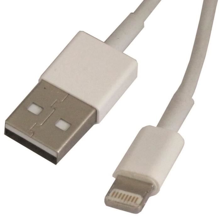 Câble 2.00m USB pour iPhone 6 / 6 plus / 5 / 5S Achat câble téléphone