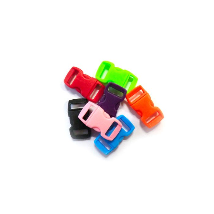 100 fermoirs clips plastique (idéal Créacord) 3cm Assort. Créacord