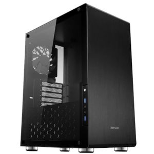JONSBO Boitier PC U4 - Moyen tour - Format ATX - Fen?tre Verre trempé - Alumium - Noir