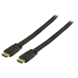 VALUELINE VGVP34100B10 Câble HDMI haute vitesse avec Ethernet - Plat - Mâle - 1.00 m - Noir