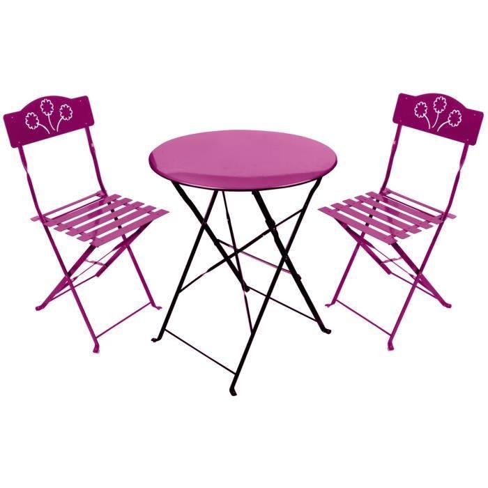 Set Ensemble Terrasse De Bistrot Table En Métal Deux Chaises Décor