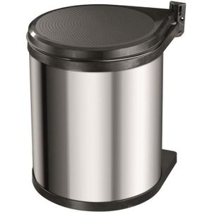 HAILO Poubelle Compact Box 15L encastrable ronde inox