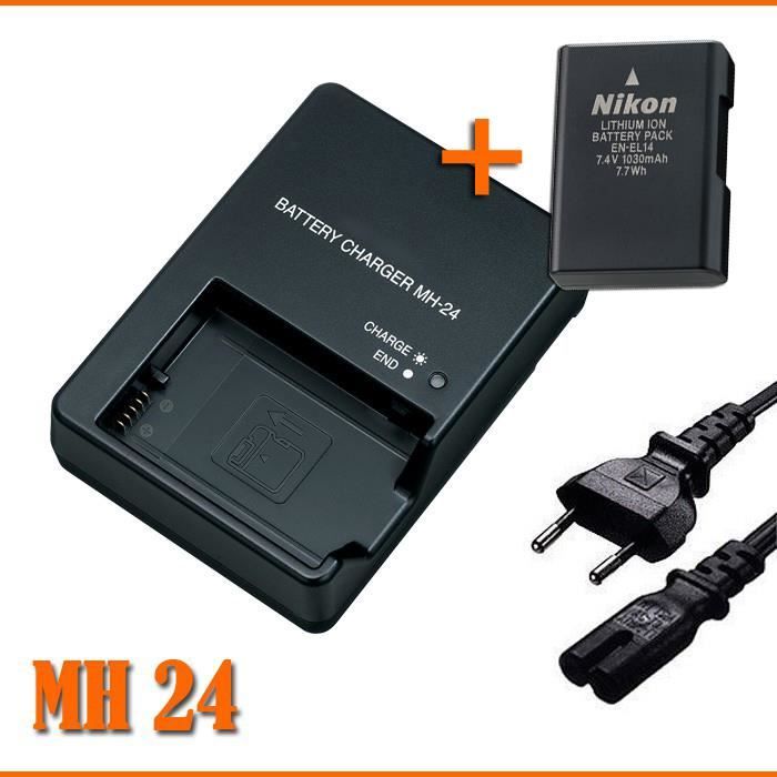 CHARGEUR TYPE Nikon MH 24 pour BATTERIE ENEL14 Achat / Vente