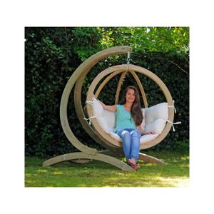 Sphére bois coussins rembourrés GLOBO Chair Natura