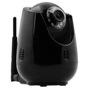 KONIG Caméra de surveillance IP Pan-Tilt intérieure VGA - Noir