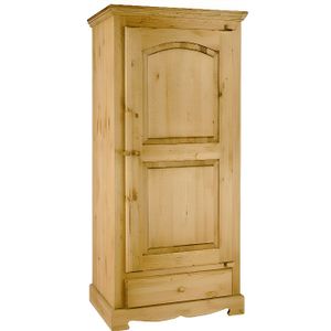 ARMOIRE DE CHAMBRE Bonnetière rustique en pin 1 porte + 1 tiroir ARMOIRE DE CHAMBRE Bonnetière rustique en pin 1 porte + 1 tiroir