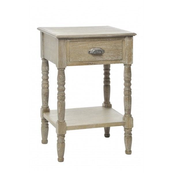 Table de chevet nature Chevet blanc bois enfant