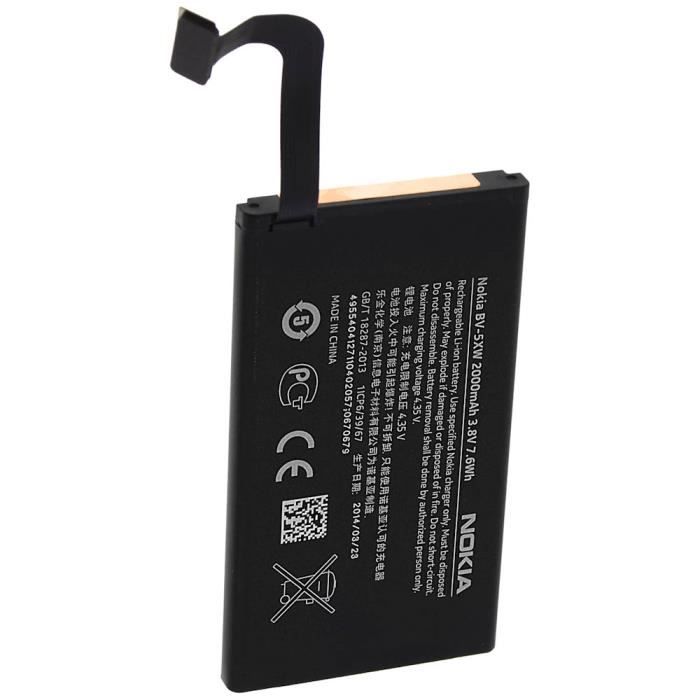 BATTERIE ORIGINE NEUVE NOKIA BV5XW PR LUMIA 1020 Achat batterie téléphone pas cher, avis et