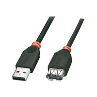CABLE ET CONNECTIQUE POUR PERIPHERIQUE Lindy 31851 Rallonge USB 2.0, type A M/F noir 50cm