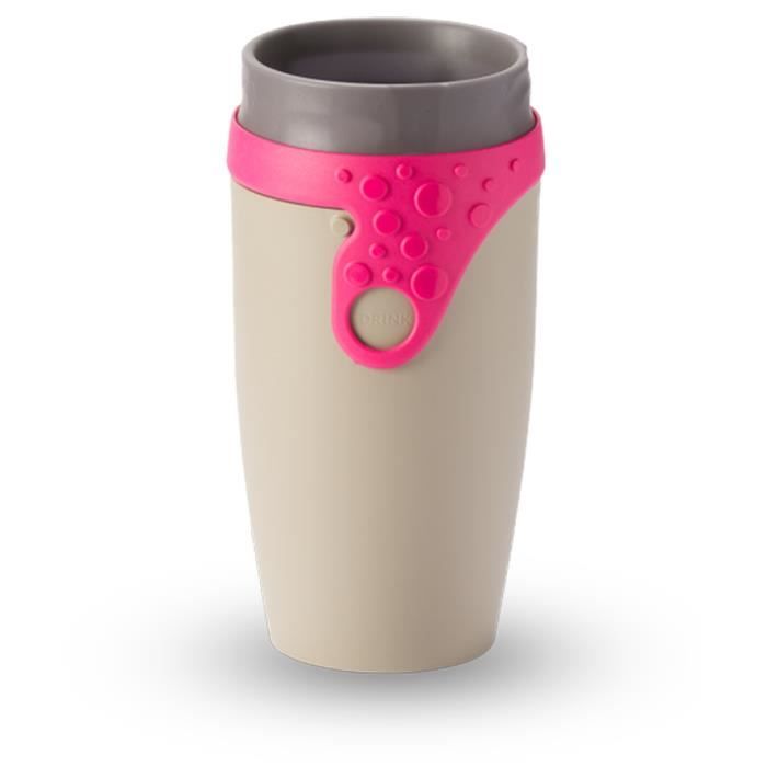 Le TWIZZ mug isotherme et &eacute;tanche permet de boire avec ou sans paille