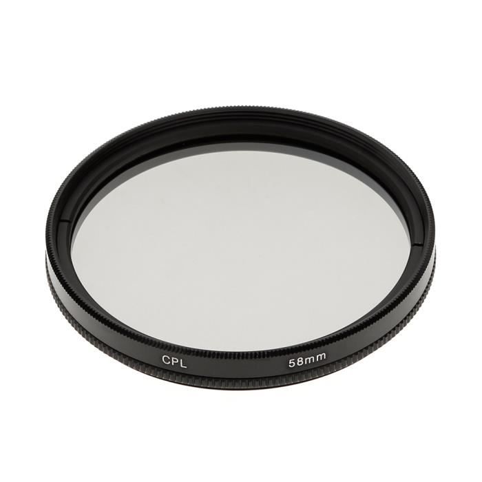 Filtre polarisant circulaire CPL 58mm Le filtre polarisant a pour
