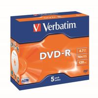 CD - DVD - BLU-RAY VIERGE POUR PC Verbatim DVD-R 16x (5)