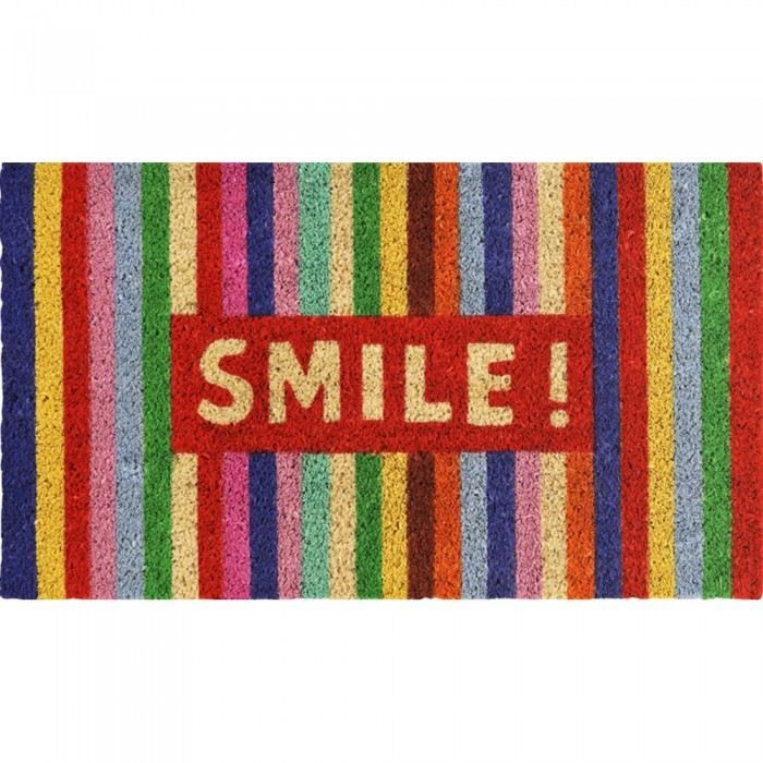 Paillasson design Smile Couleur Multicolore Matière Coco/PVC Placez