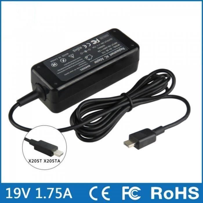 1.75A AC Power Supply Adapter Chargeur pour ASUS EeeBook X205T X205TA 11.6 "ordinateur portable