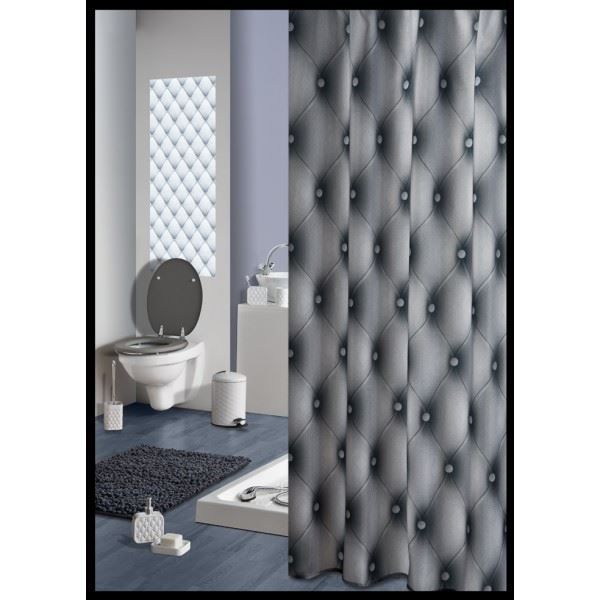 Rideau de douche Milan Gris clair Achat / Vente rideau de douche