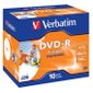 CD - DVD - BLU-RAY VIERGE POUR PC Verbatim DVD-R Imprimable 16X (par10)