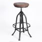  Chaise De Bar Rond Sibel En Métal + Plateau Bois