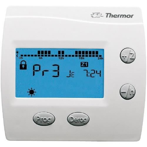 COMMANDE DIGITALE HEBDO 2 ZONES THERMOR 400452 Achat / Vente