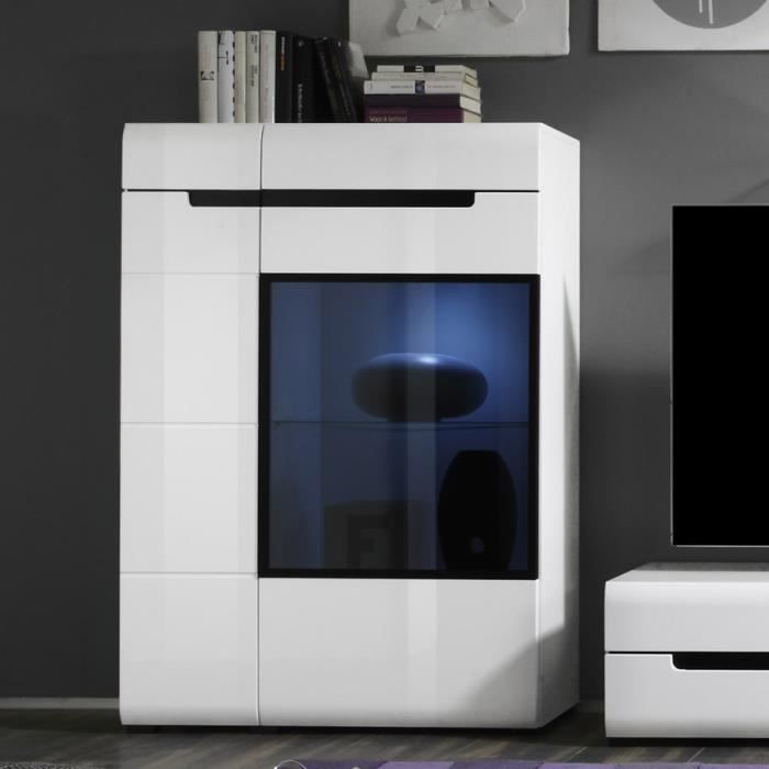 Vaisselier blanc laqué avec LED en option design ORFA Avec Led Achat