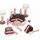 QUILLE - BOULE - PALET Set d'Anniversaire en Bois avec accessoires