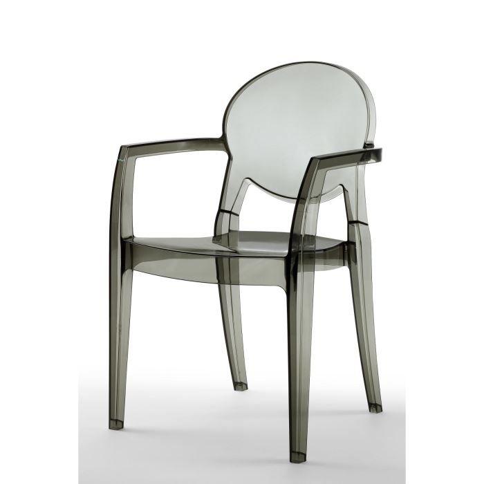 Chaise transparente grise design avec accoudoir…  Achat / Vente chaise