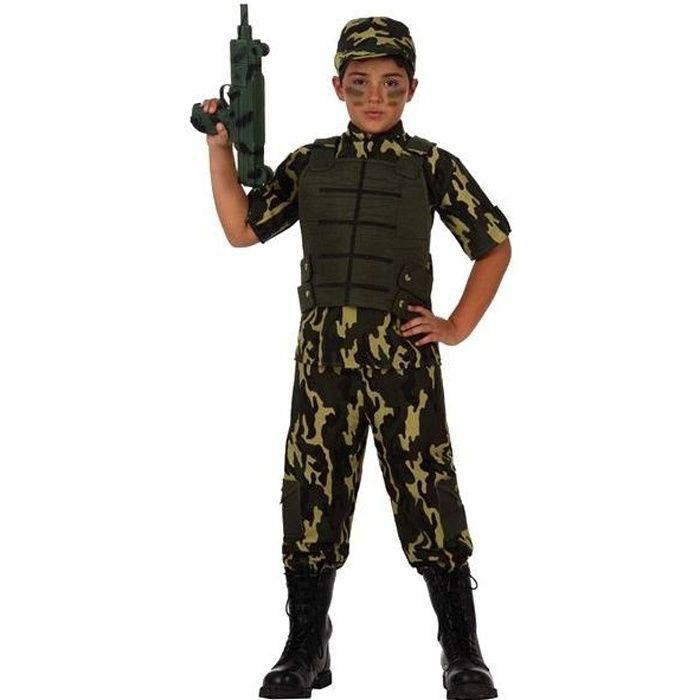 Déguisement militaire garçon 4 6 ans Costume de camouflage enfant