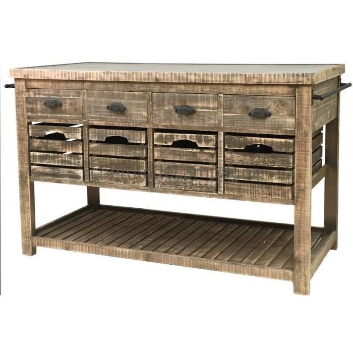 Ilot central achat / vente ilot central pas cher cdiscount Cuisine table de Ilot Créatif