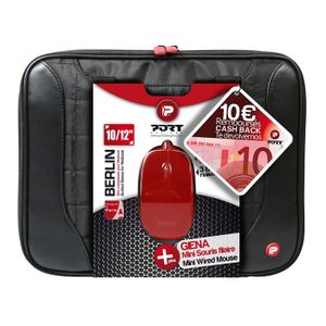PACK AVANTAGE PORT DESIGNS Sacoche 10/12"+souris + bon réduction