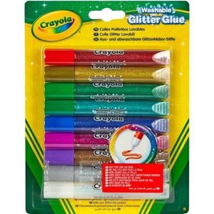 CRAYOLA Colle Pailletée (9 Couleurs Assorties) Carte Blister