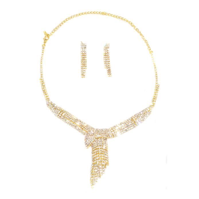 PARURE BIJOUX MARIAGE  CÃ‰RÃ‰MONIE BIJOUX DORE