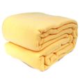 COUVERTURE - EDREDON - PLAID Couverture polaire - 2 Personnes - 220x240 - Jaune