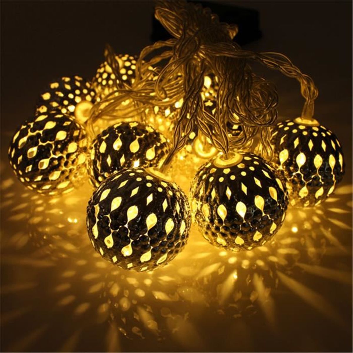 1.2m 10 led guirlande lumineuse marocain solaire lanternes jardin ...