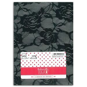 MLLE TOGA Dentelle thermocollant A5 - noir roses
