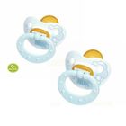 SUCETTE  NUK  Lot de 2 Sucettes Latex T1 Bleue