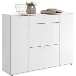 commode 2 portes blanche