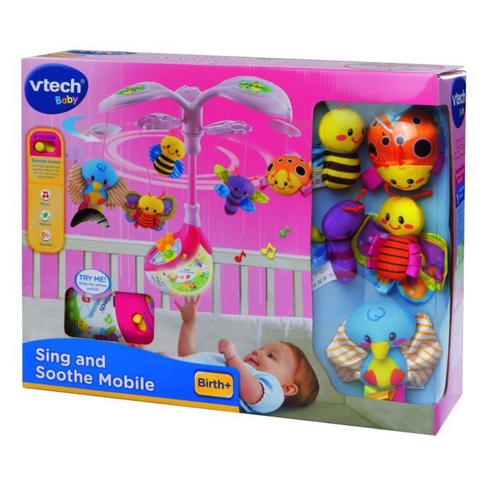 Vtech Baby Pink Sing and Soothe Mobile Achat / Vente garniture berceau 3417761017531 Cdiscount