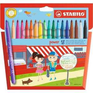 STABILO Pochette de 18 feutres Power