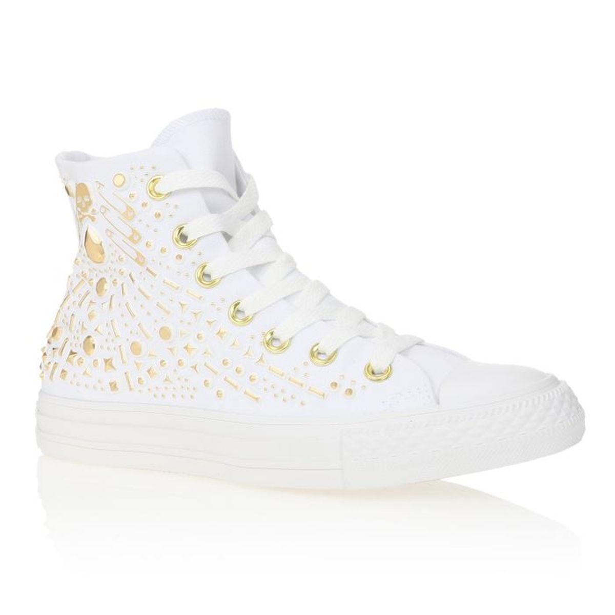 converse blanche a clou