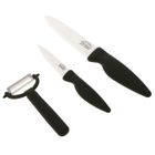 COUTEAU DE CUISINE - FEUILLE - COUPERET - FENDOIR JEAN DUBOST Set 3 pièces céramique