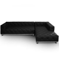 CANAPE - SOFA - BANQUETTE Canapé d'angle Luxman Noir