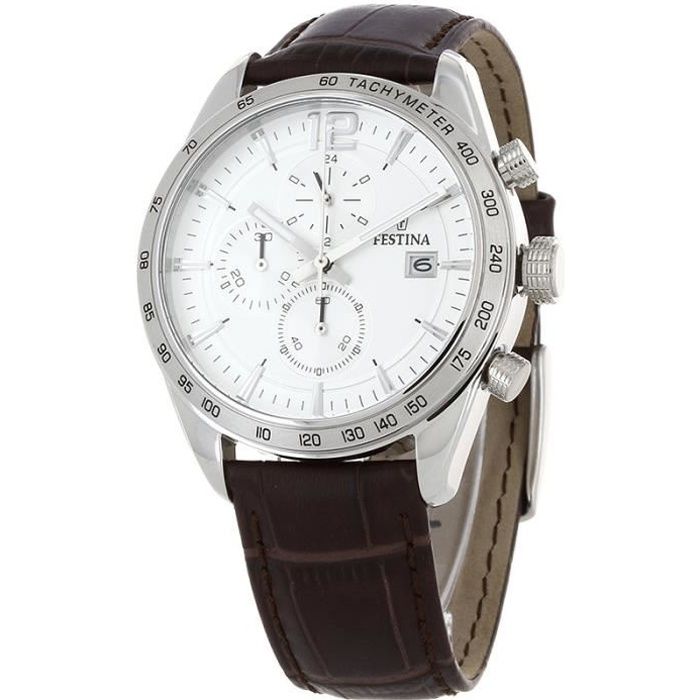 Montre Festina 6622/2 Chronographe Alarme Cadran Panda - Vintage Neuve Avec étiquettes