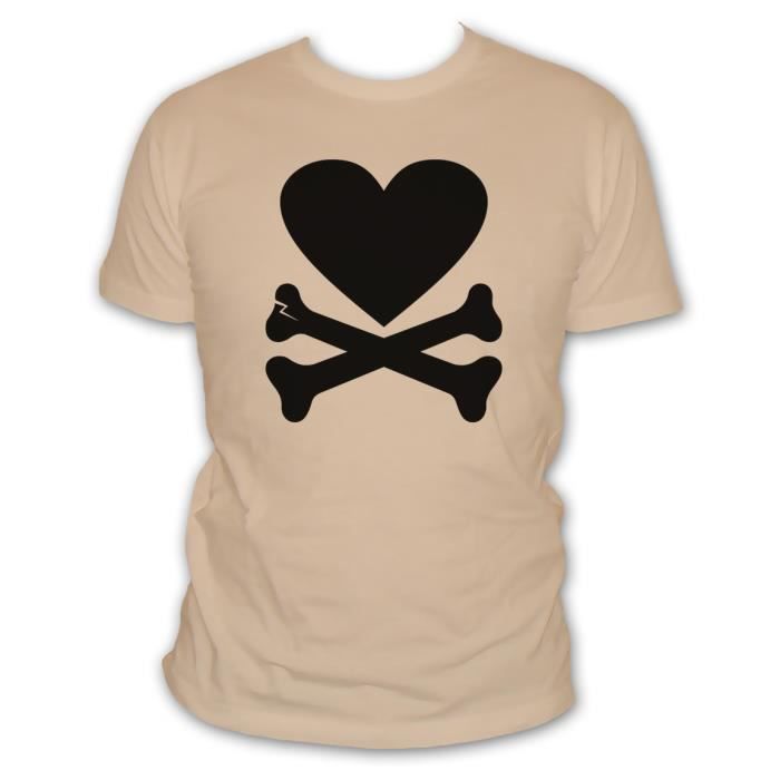 Tee Shirt Saint Valentin: Pirate… Beige - Achat / Vente t-shirt - Cdiscount