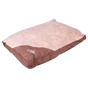 Coussin polaire 75x55x8 cm - Beige et marron - Pour chien