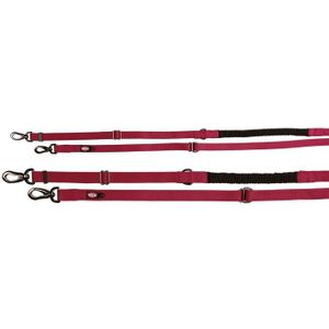 TRIXIE Experience Laisse réglable avec amortisseur de choc L?XL: 2,20?2,40 m/25 mm rouge lie de vin pour chien