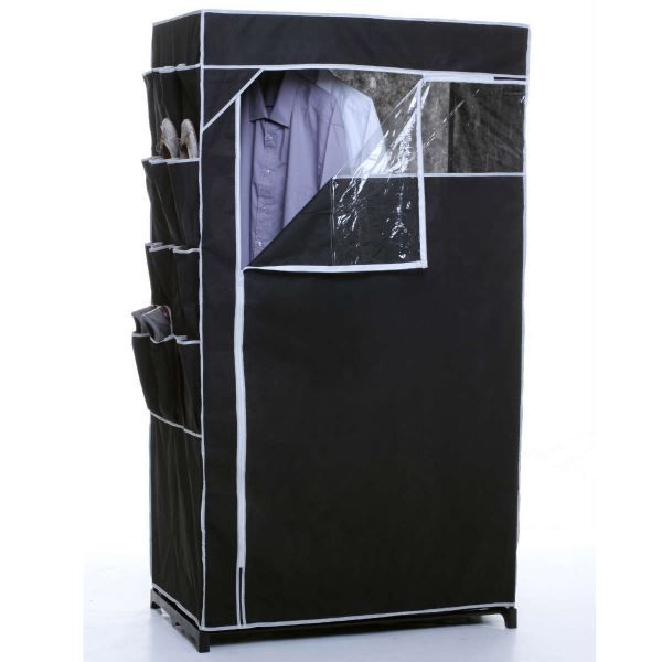 ARMOIRE DE RANGEMENT PENDERIE COLORIS NOIR Achat / Vente armoire de