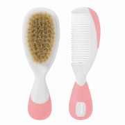BROSSE-PEIGNE BEBE CHICCO Peigne et brosse soie naturelle Rose