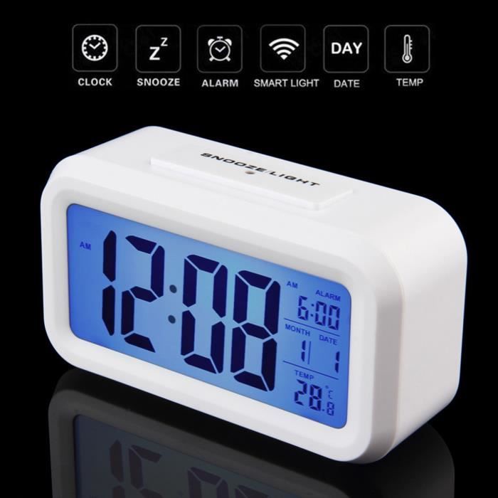 Réveil Analogique Silencieux - Fonction Snooze Et Veilleuse | Alimentation Pile AA | Portable Pour Voyage