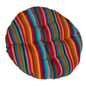 JARDIN PRIVE Galette de chaise futon rondeLa Catalane - 40x40x5cm