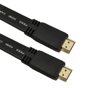 VALUELINE VGVP34100B20 Câble HDMI haute vitesse avec Ethernet - Plat - Mâle - 2.00 m Noir