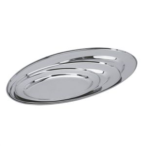 Lot de 3 plats de présentation ovales inox EQUINOX
